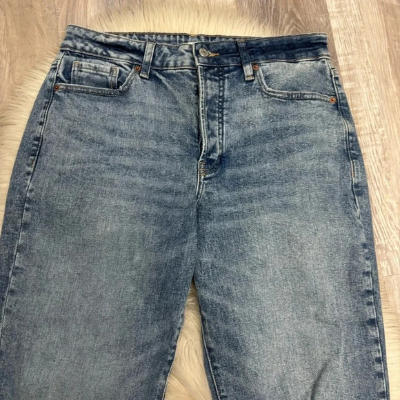Old navy acid wash high rise o.g straight jeans sz 10 - Picture 9 of 9